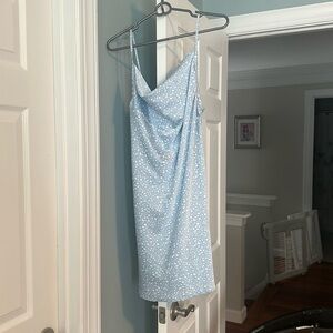 Forever 21 Blue and white silk dress. Size medium.